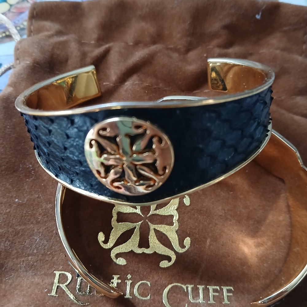 Two Rustic Cuff Bracelets - image 2